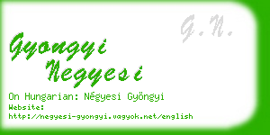 gyongyi negyesi business card